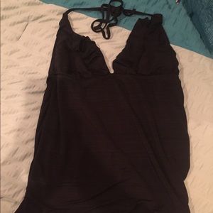 Black deep v halter tankini top from Target